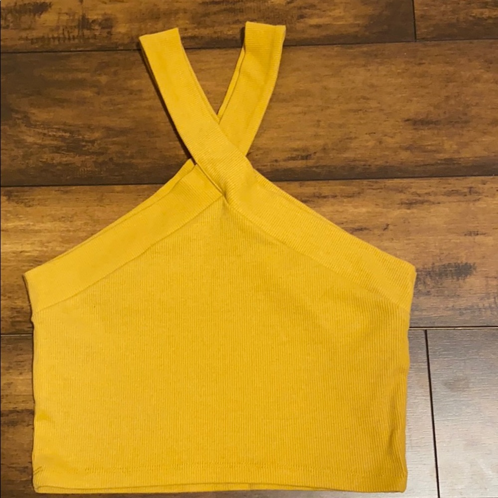 Ribbed Mustard Yellow Top